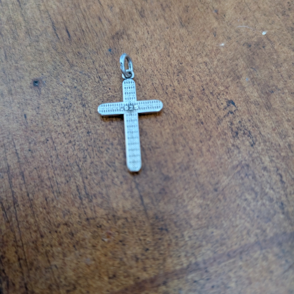Silver Cross Pendant Necklace - Picture 2 of 3
